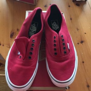 Men’s Vans tennis shoes size 11 red